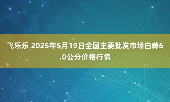 飞乐乐 2025年5月19日全国主要批发市场白蒜6.0公分价格行情