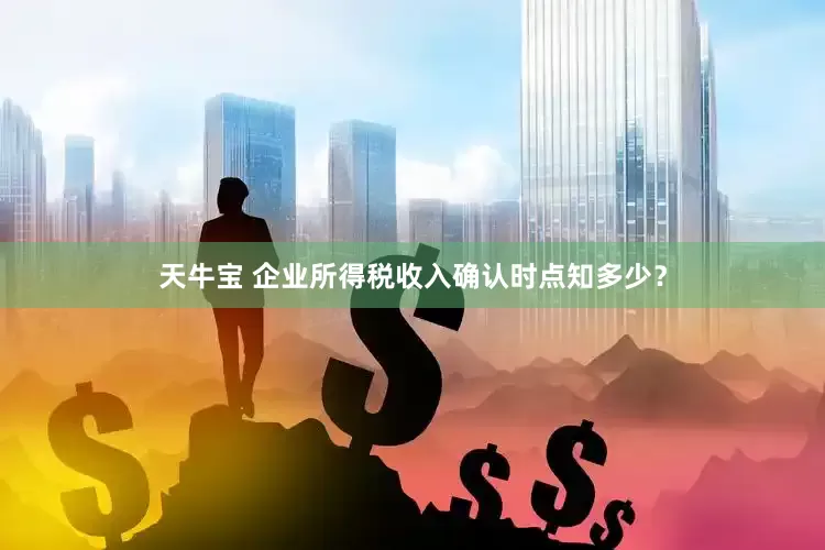 天牛宝 企业所得税收入确认时点知多少？