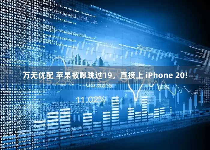 万无优配 苹果被曝跳过19,直接上 iPhone 20!